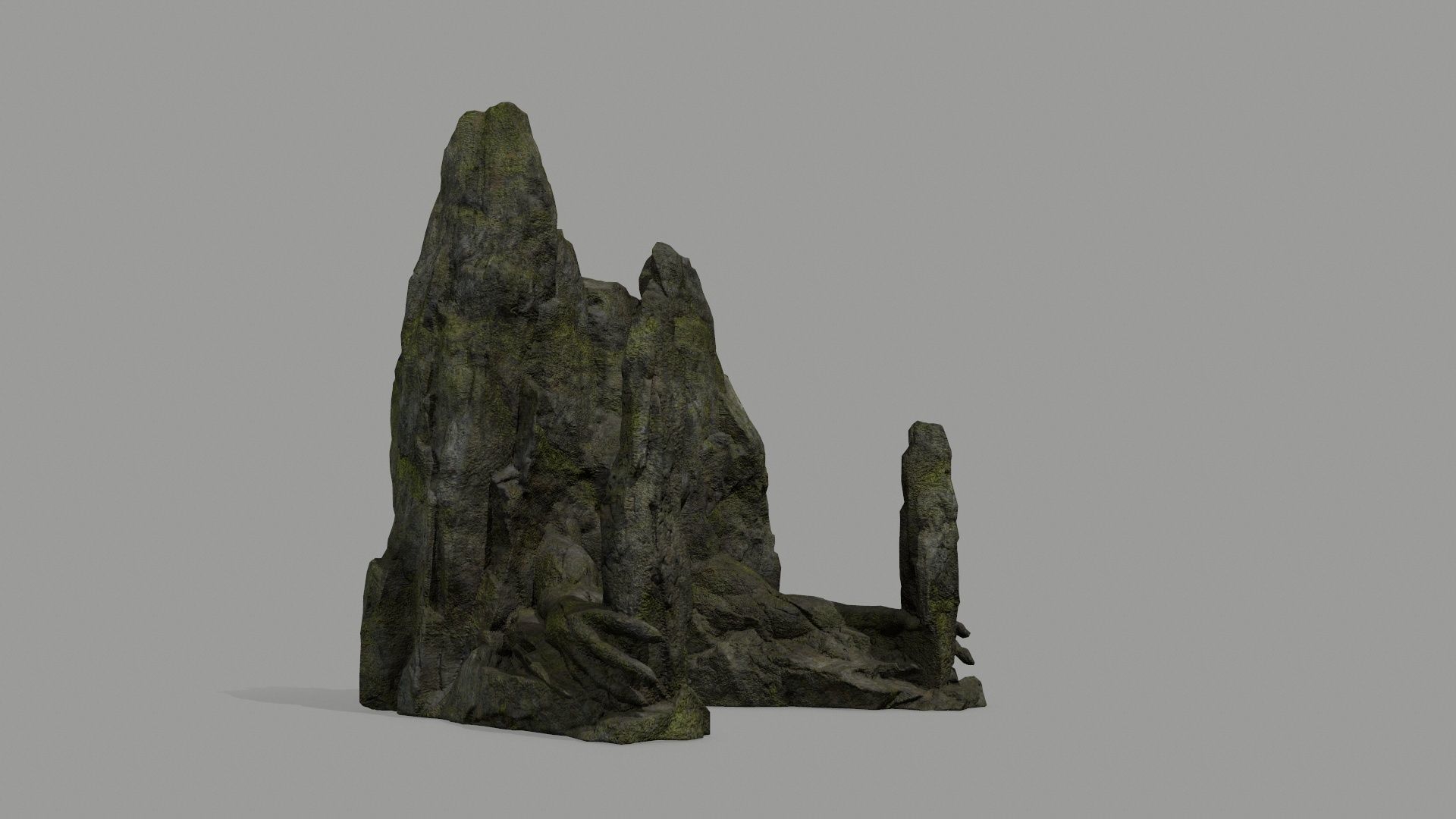 Rock  Gate Low-poly 3D model_5