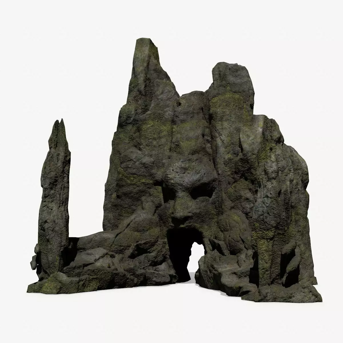 Rock  Gate Low-poly 3D model_0