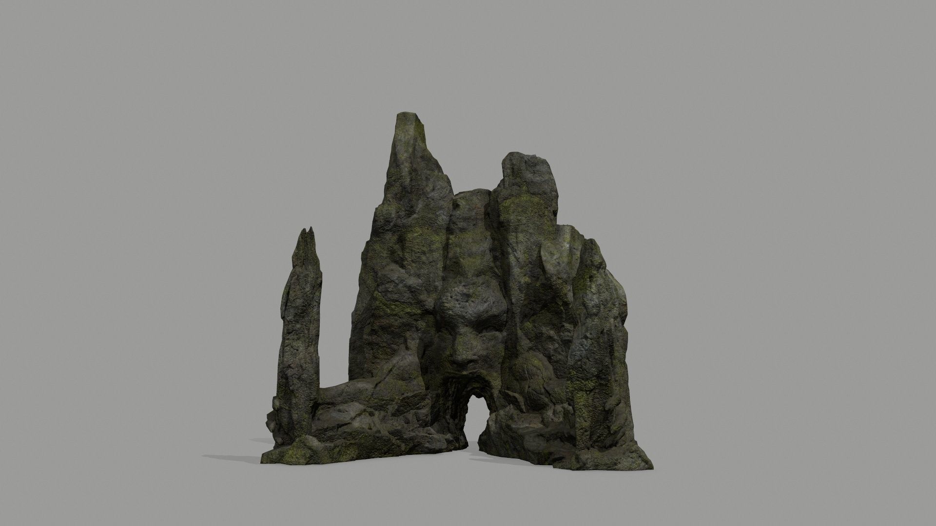Rock  Gate Low-poly 3D model_3