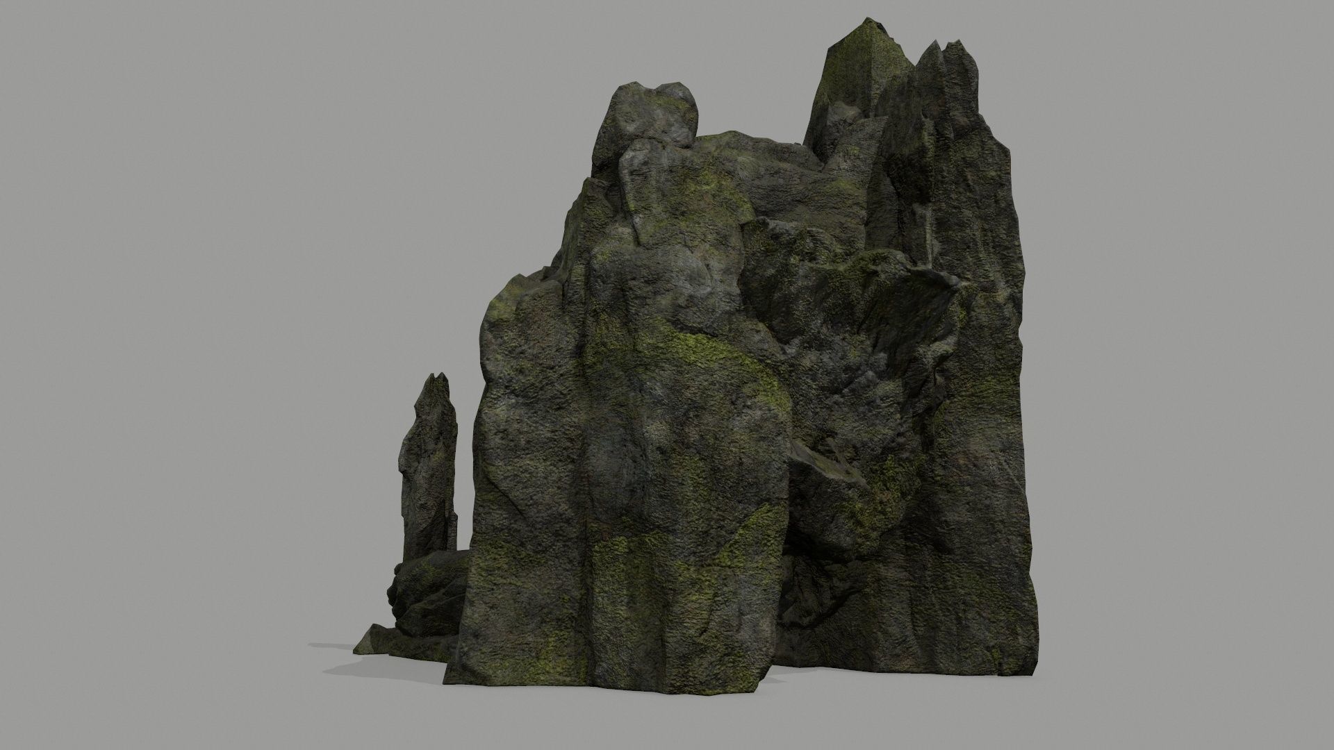 Rock  Gate Low-poly 3D model_10
