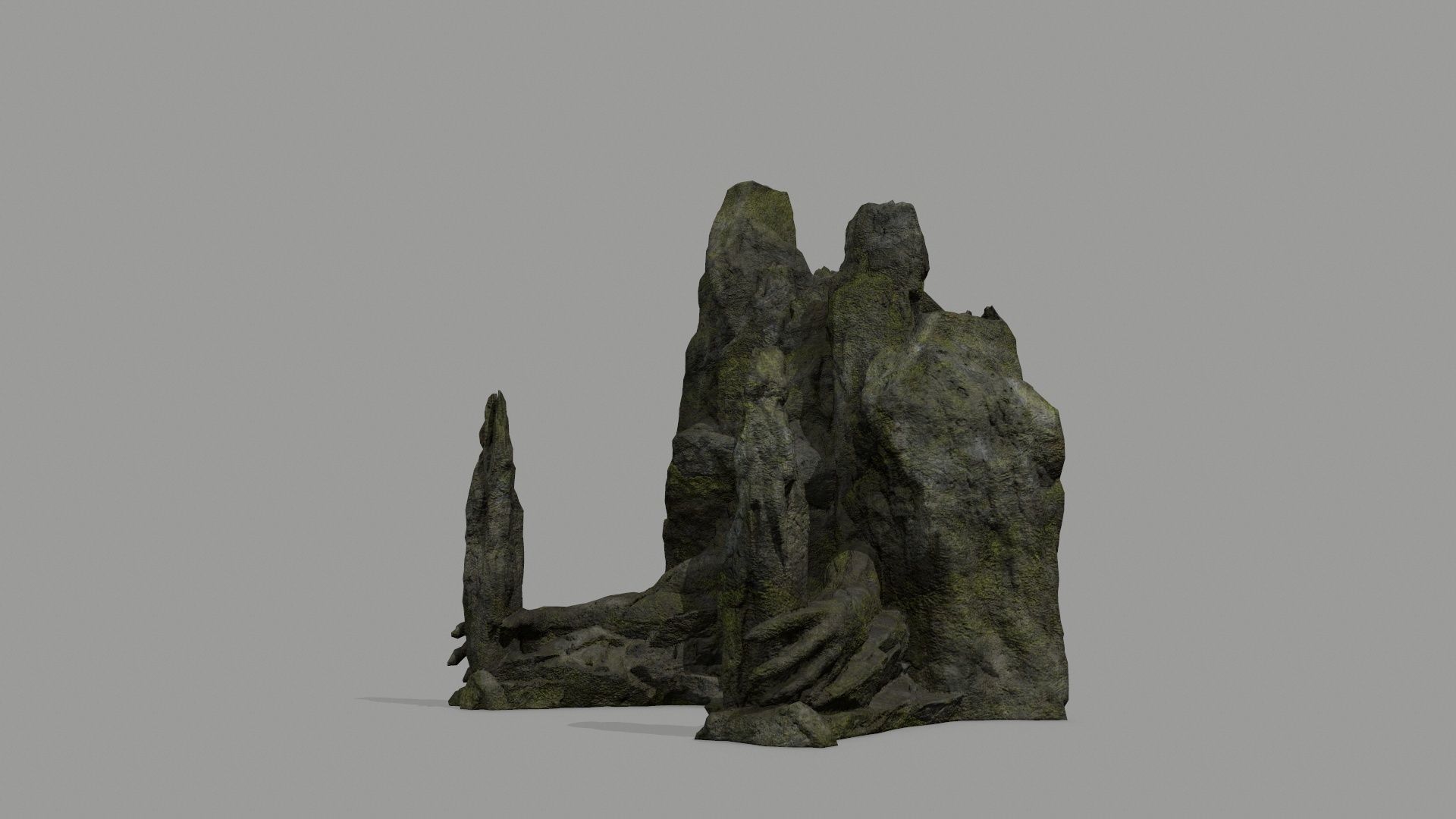 Rock  Gate Low-poly 3D model_13