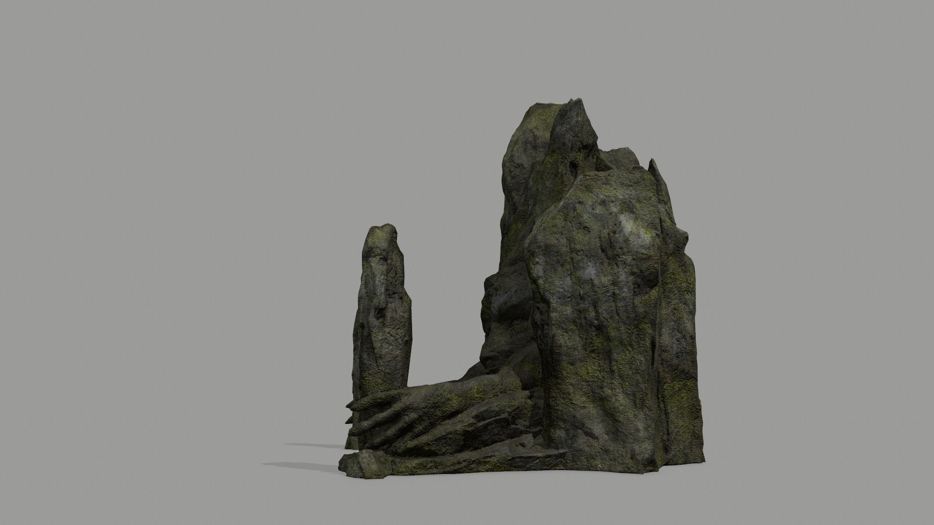 Rock  Gate Low-poly 3D model_12