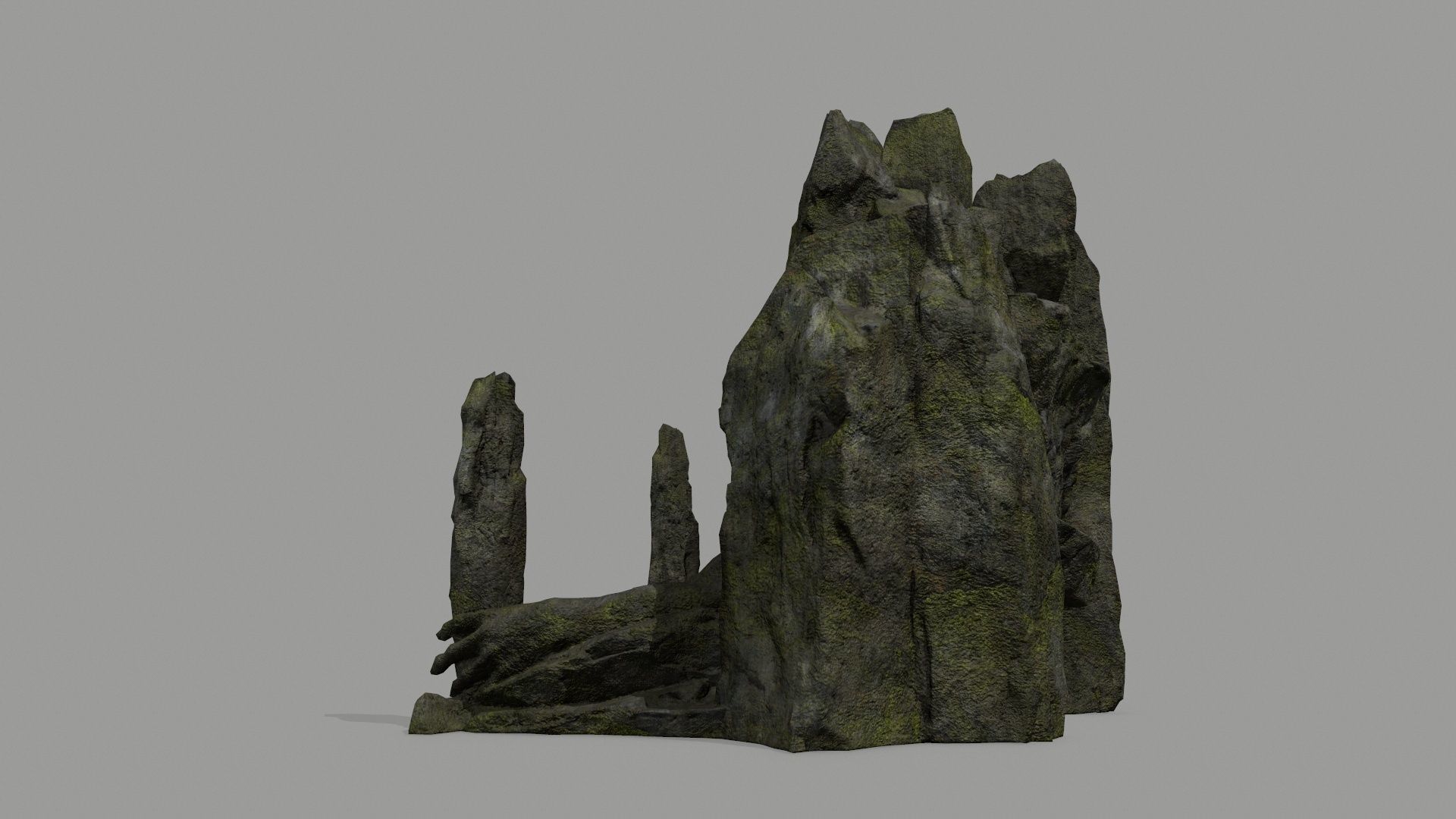 Rock  Gate Low-poly 3D model_11