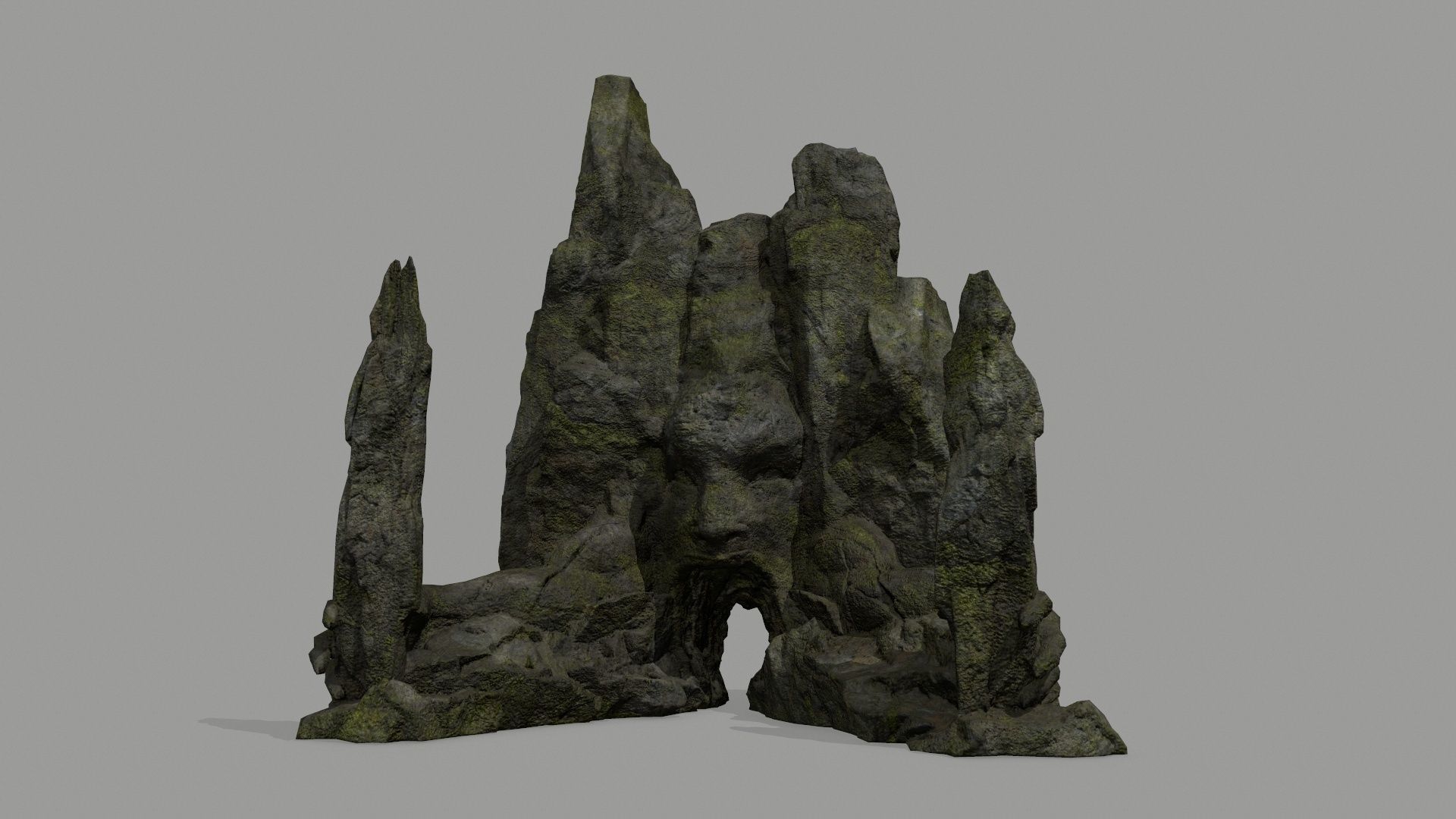 Rock  Gate Low-poly 3D model_2