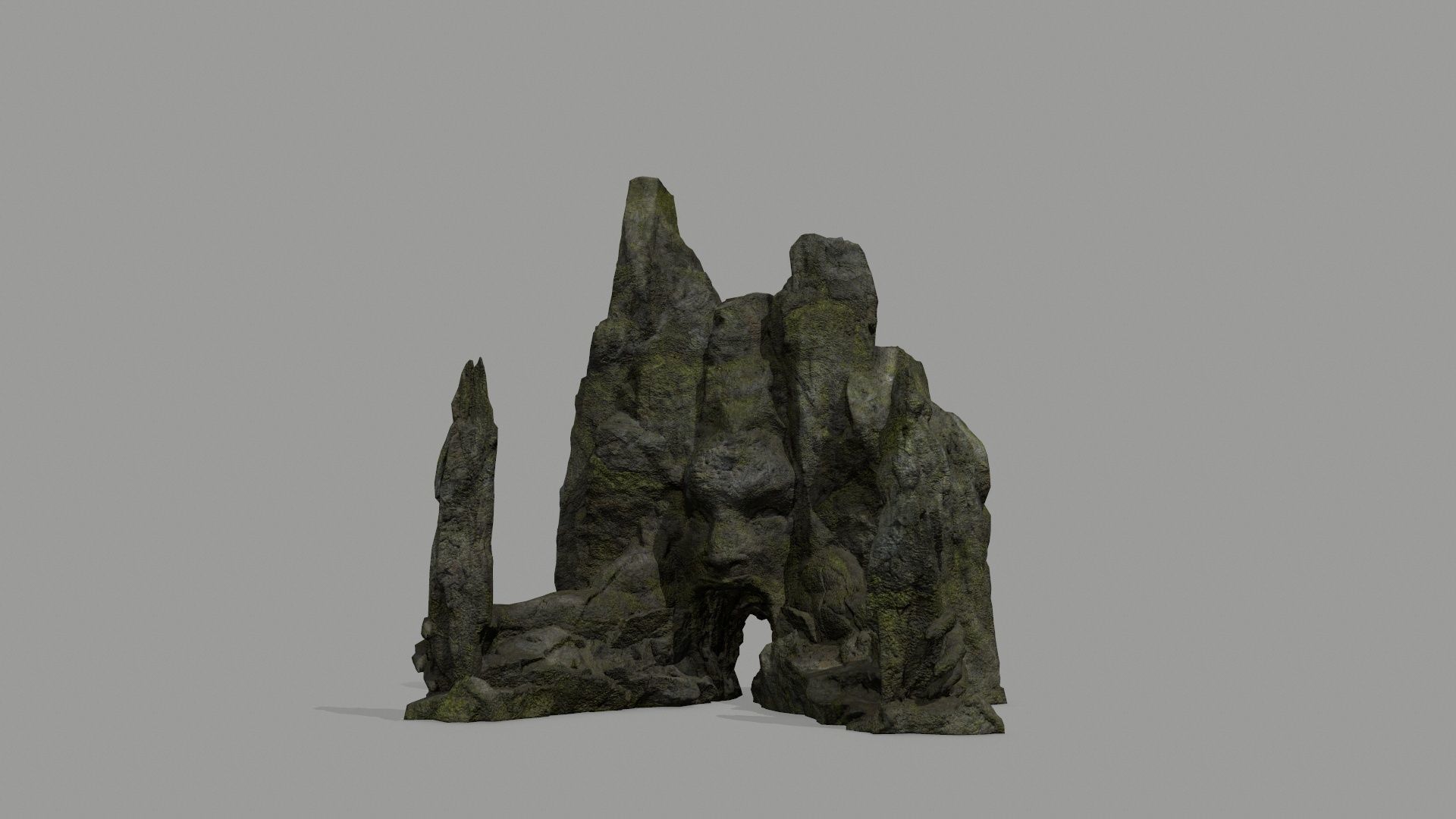 Rock  Gate Low-poly 3D model_14
