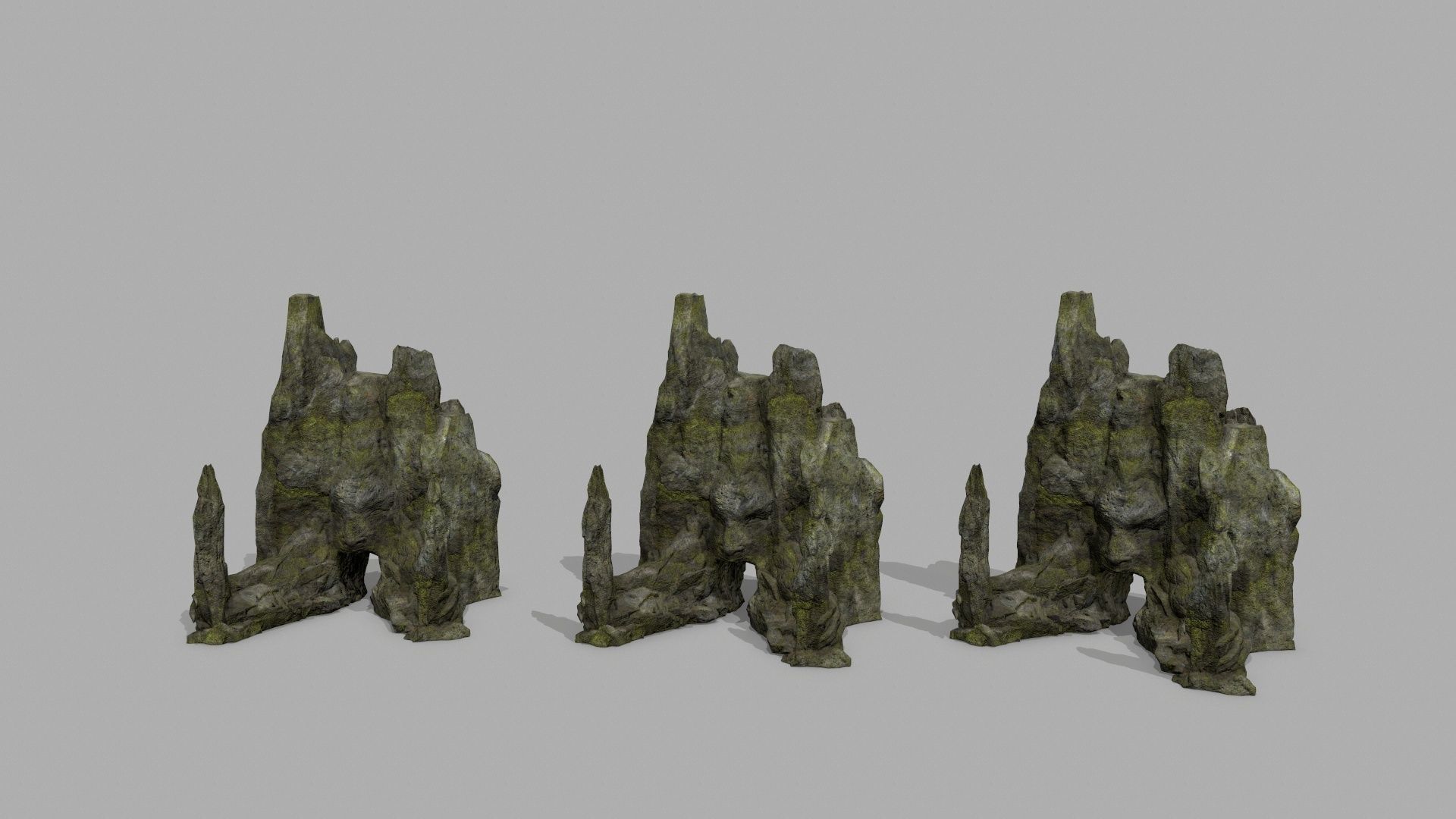 Rock  Gate Low-poly 3D model_15