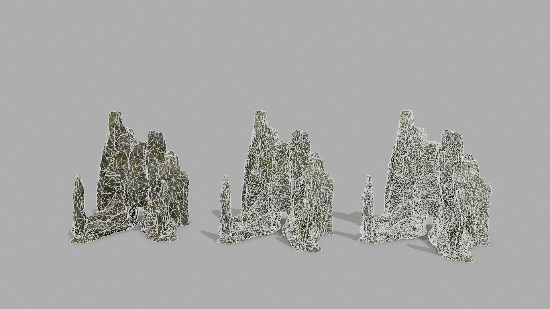 Rock  Gate Low-poly 3D model_16