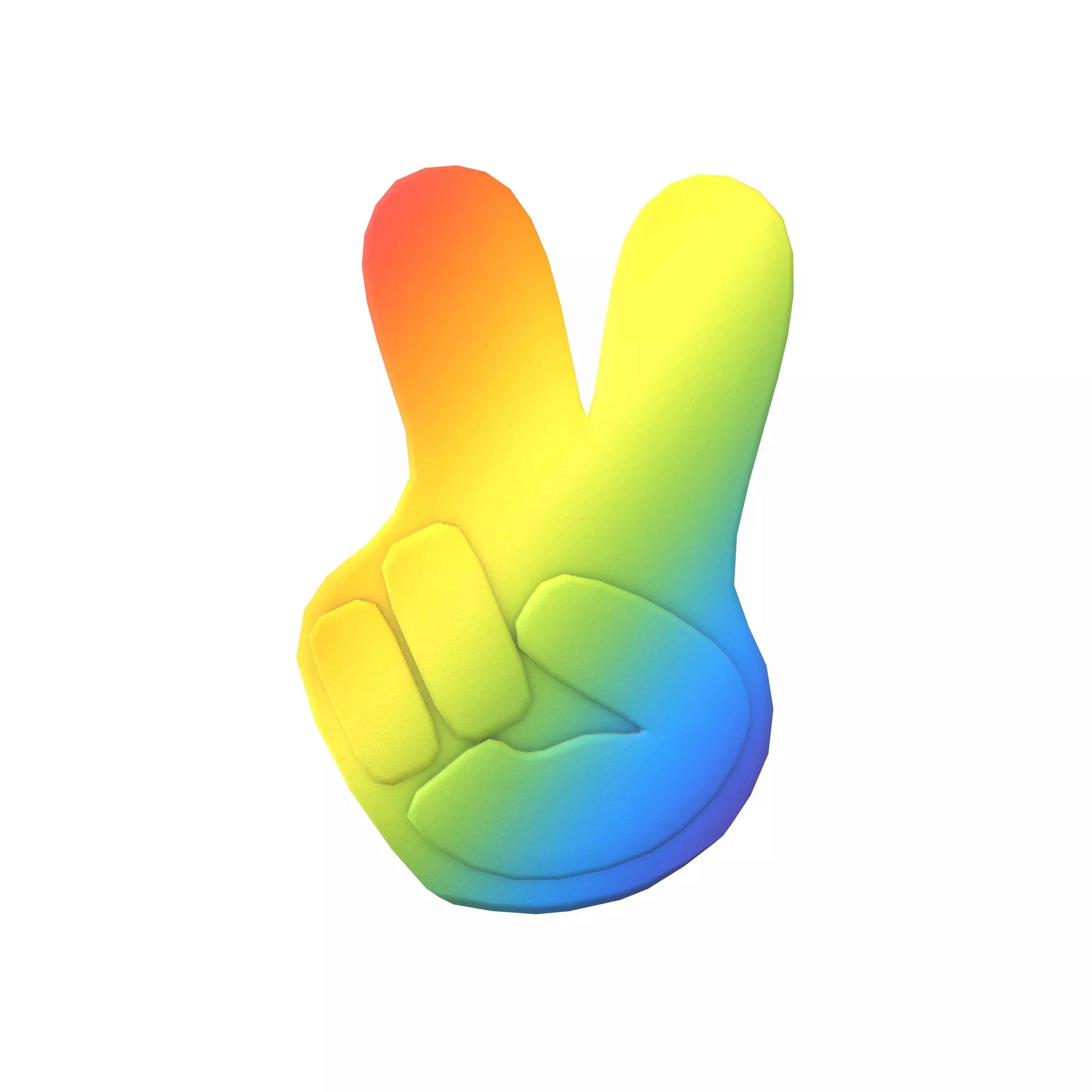 Winning Hand Symbol Glove v1 009 Low-poly 3D model_0