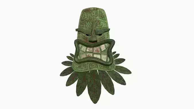 Tribal Mask H10 Full Mud - Costume Character Design Low-poly 3D model