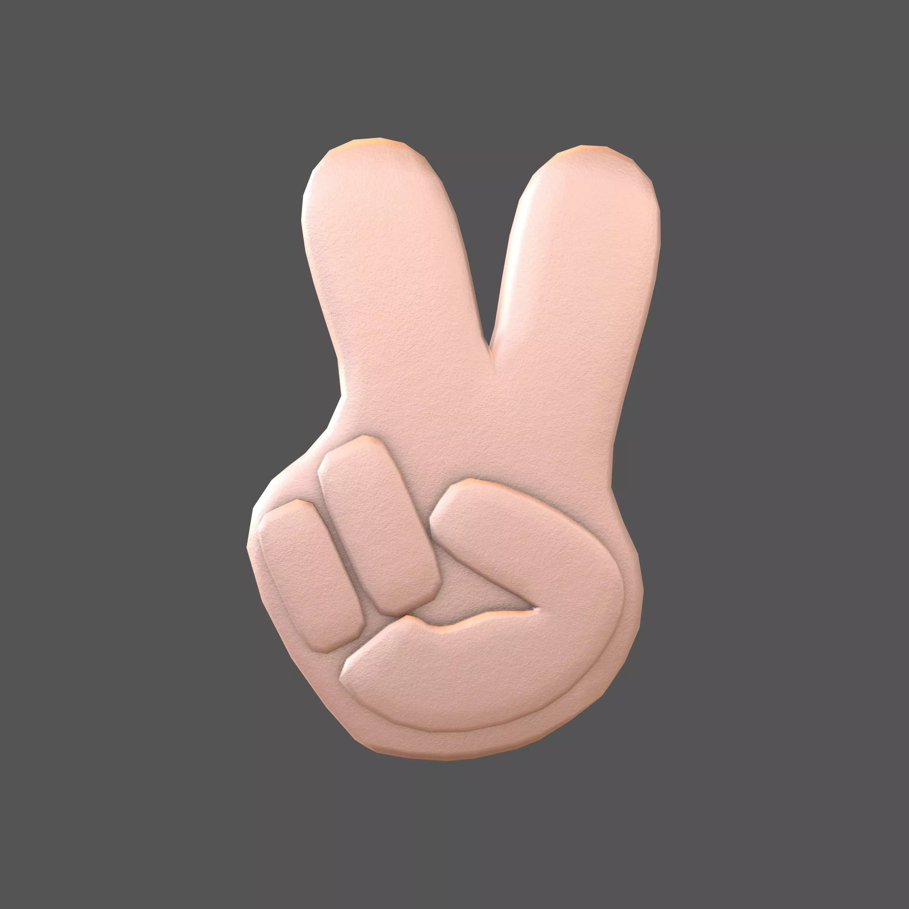 Winning Hand Symbol Glove v1 012 Low-poly 3D model