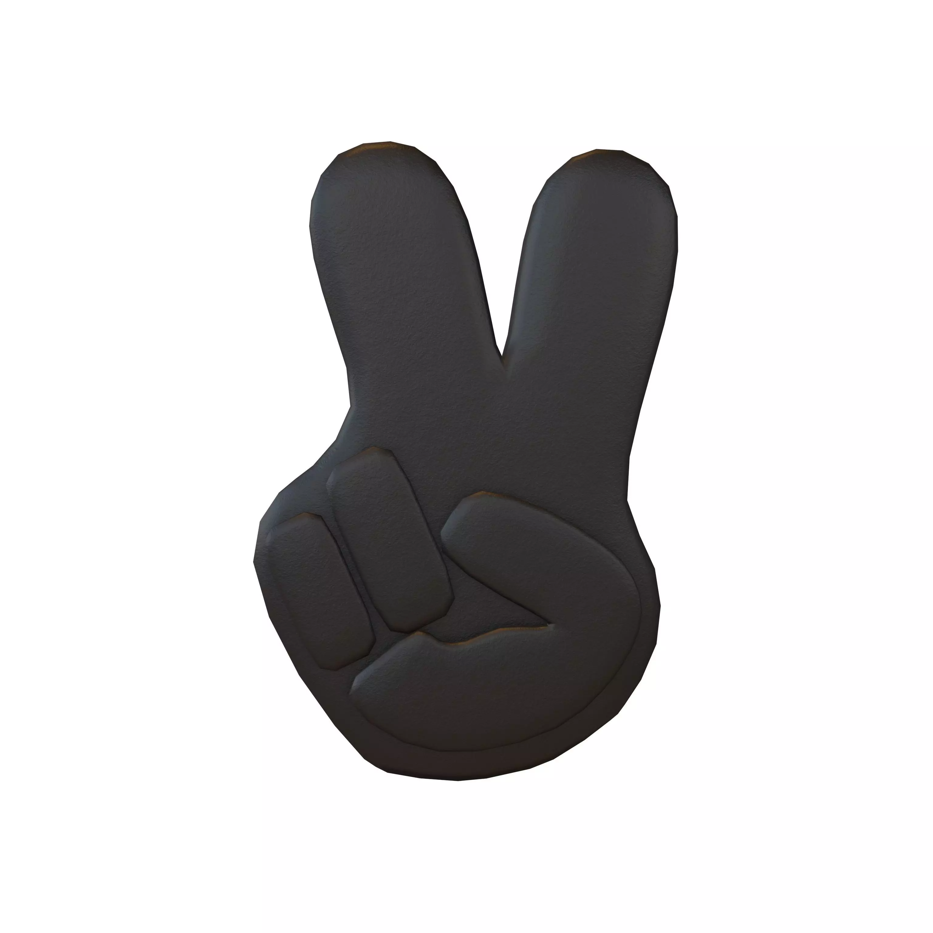 Winning Hand Symbol Glove v1 013 Low-poly 3D model