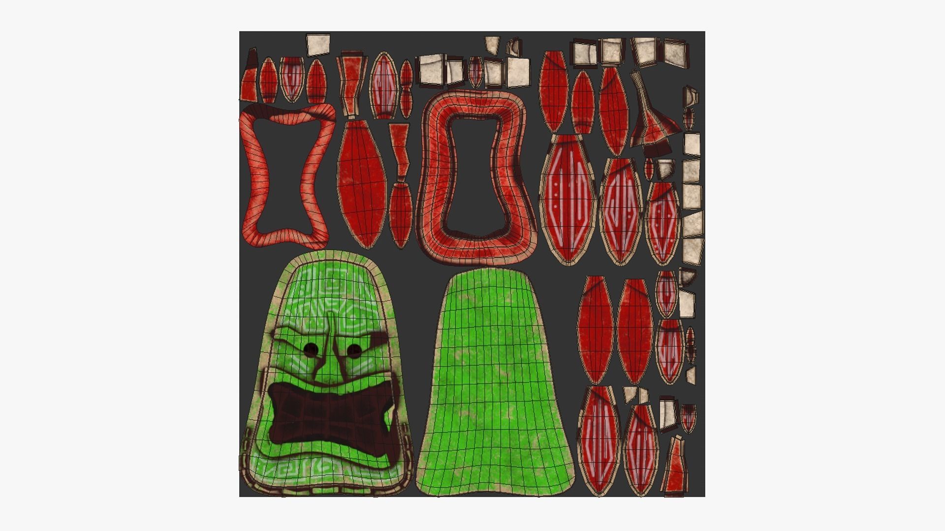 10 Tribal Masks H Collection - Costume Character Design _60