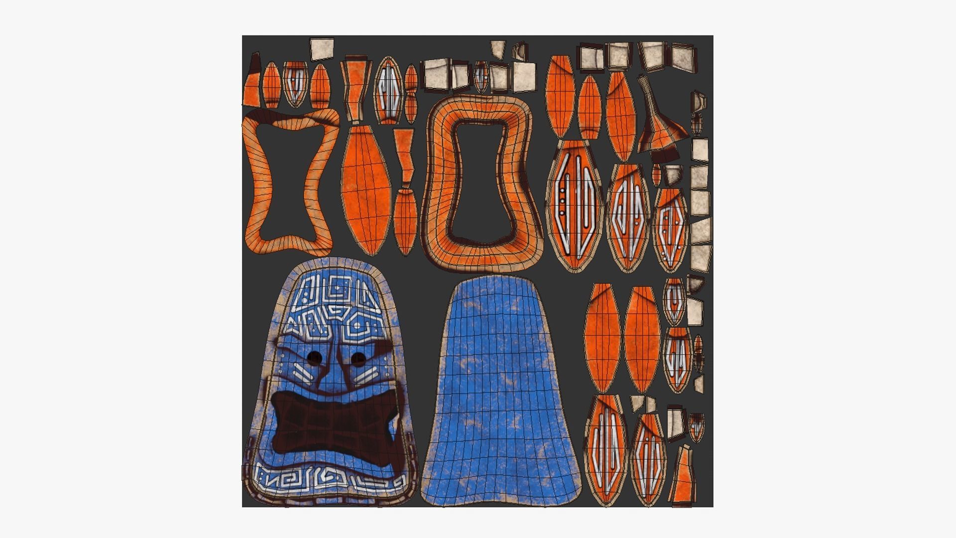 10 Tribal Masks H Collection - Costume Character Design _66