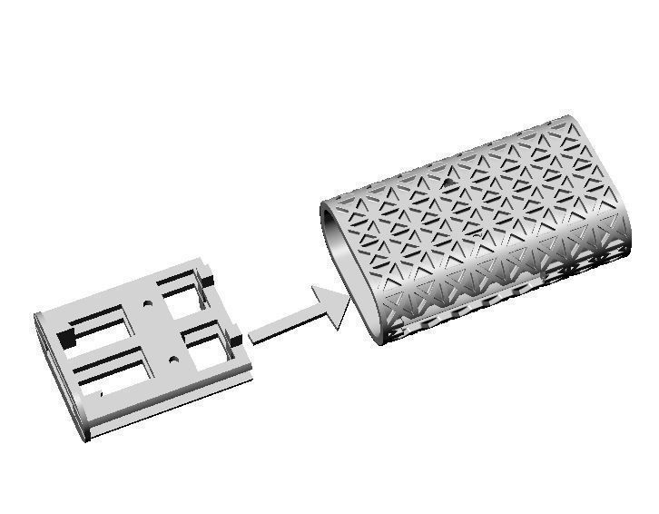 Lock for bracelet or chain with steel spring 3D print model_4