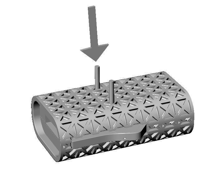 Lock for bracelet or chain with steel spring 3D print model_8