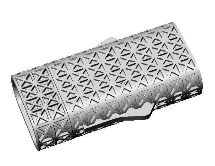 Lock for bracelet or chain with steel spring 3D print model_13