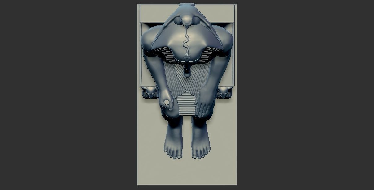 Egyptian Pharaoh King Khafre statue 3d printable model  3D print model_4