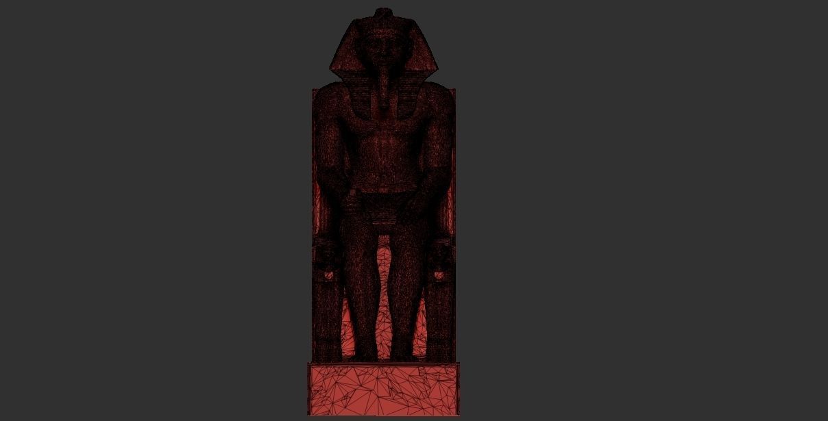 Egyptian Pharaoh King Khafre statue 3d printable model  3D print model_12