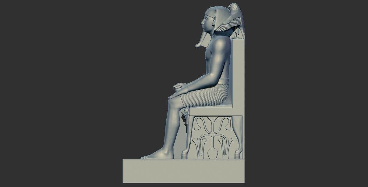 Egyptian Pharaoh King Khafre statue 3d printable model  3D print model_2