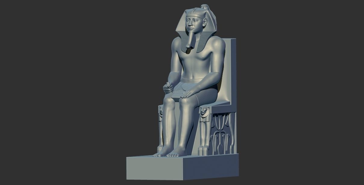 Egyptian Pharaoh King Khafre statue 3d printable model  3D print model_1