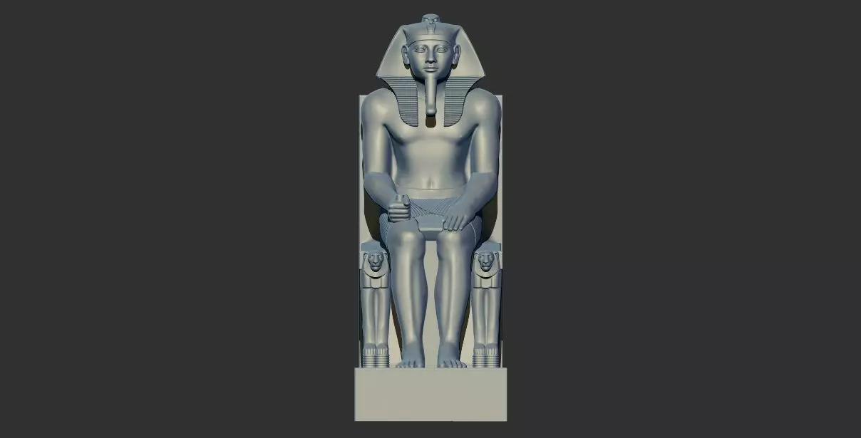 Egyptian Pharaoh King Khafre statue 3d printable model  3D print model_0