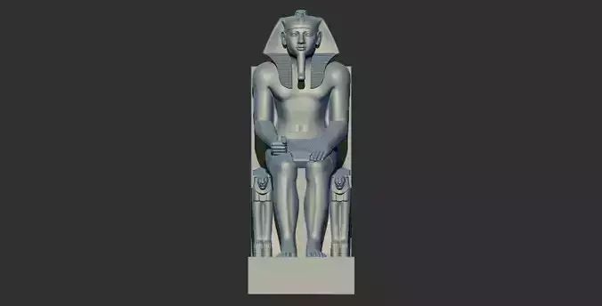 Egyptian Pharaoh King Khafre statue 3d printable model  3D print model