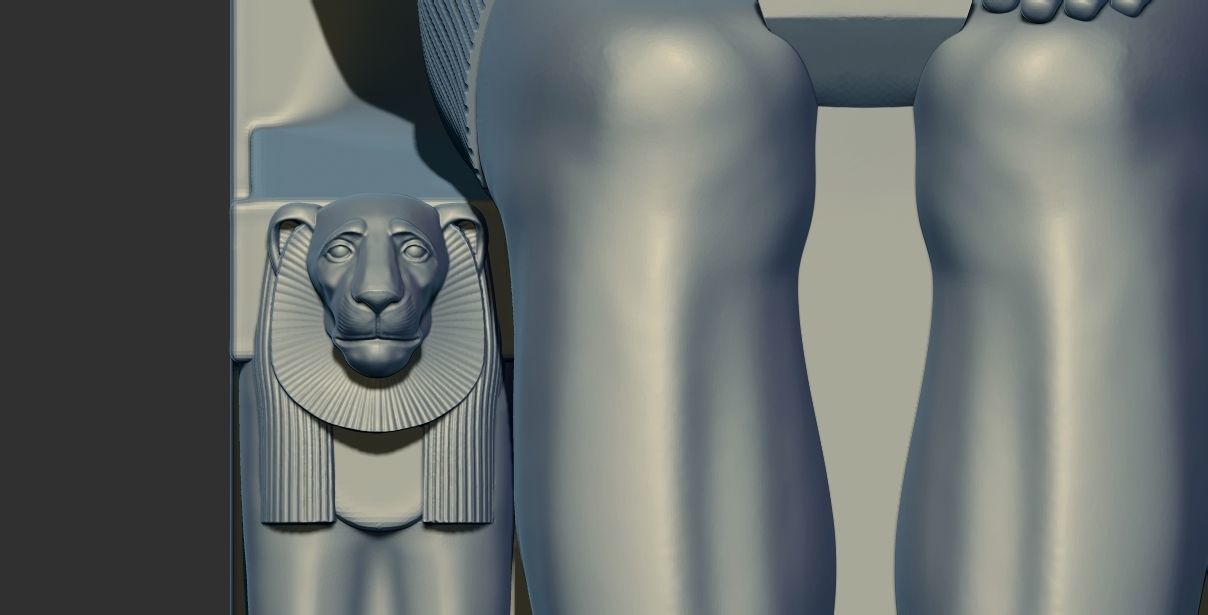 Egyptian Pharaoh King Khafre statue 3d printable model  3D print model_11