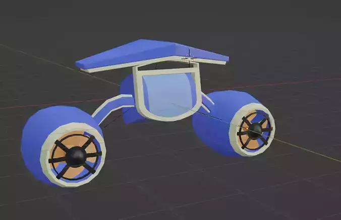 Underwater Scooter LowPoly 3D model
