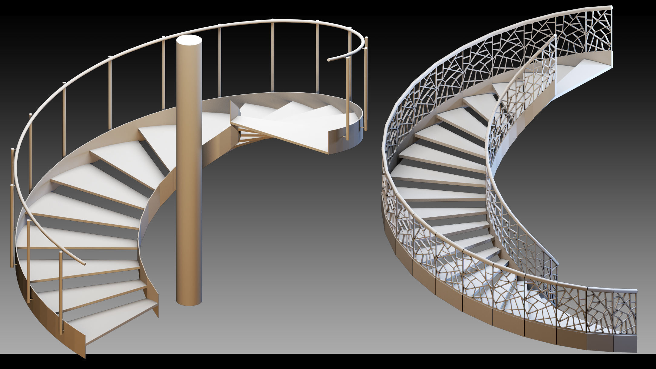 50 Stairs- Vol 03- Kitbash- High detail 3d models 3D model_2