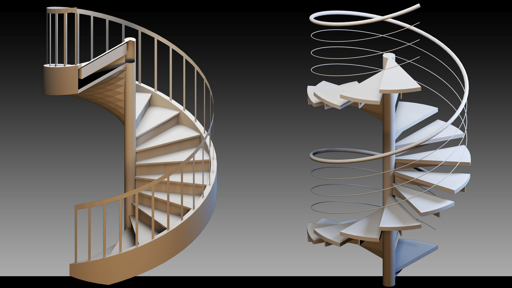 50 Stairs- Vol 03- Kitbash- High detail 3d models 3D model_20