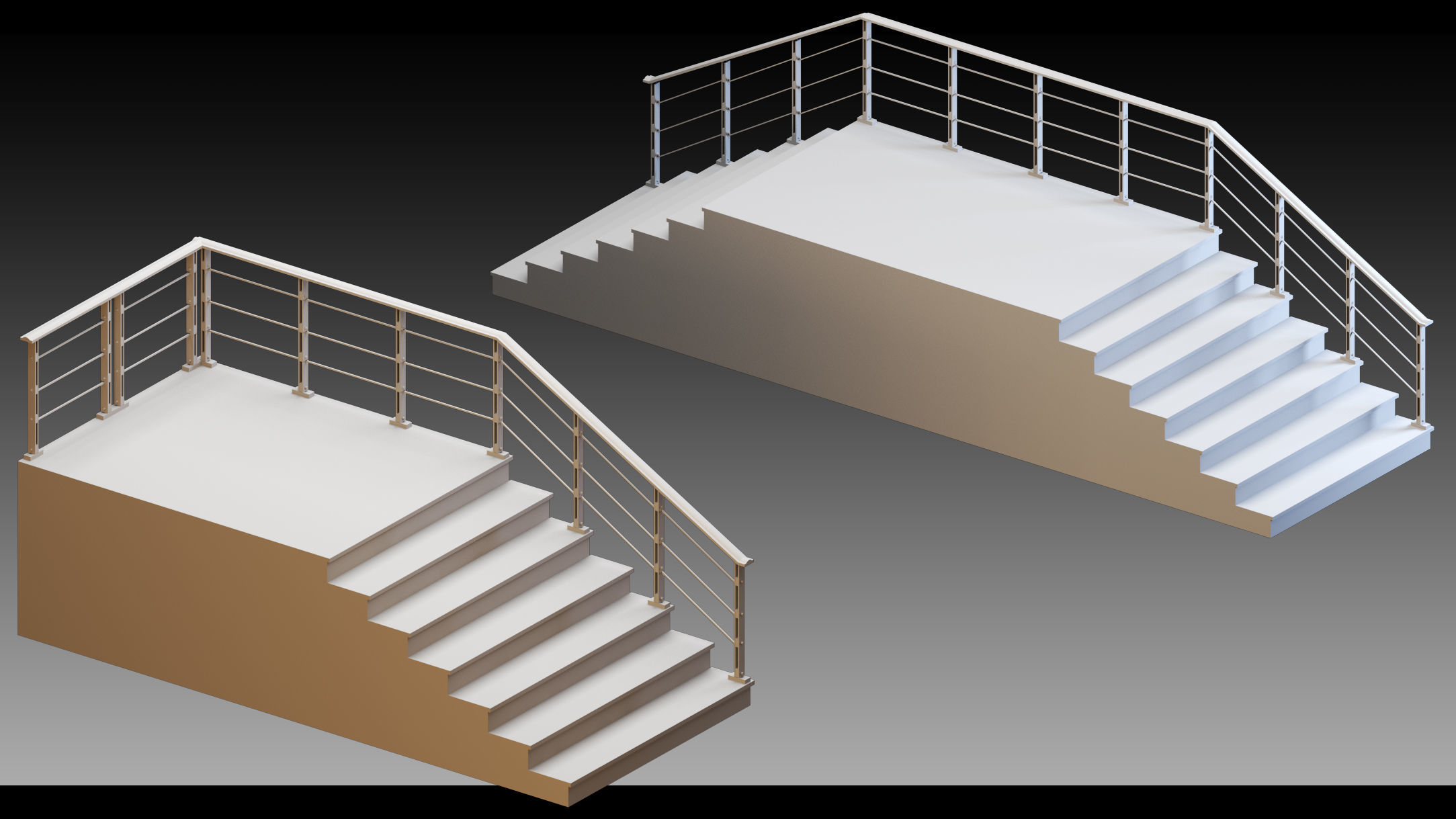 50 Stairs- Vol 03- Kitbash- High detail 3d models 3D model_6