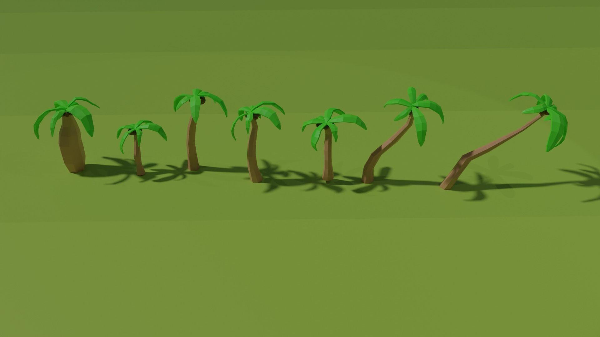 Lowpoly tropical island pack collection Free low-poly 3D model_2