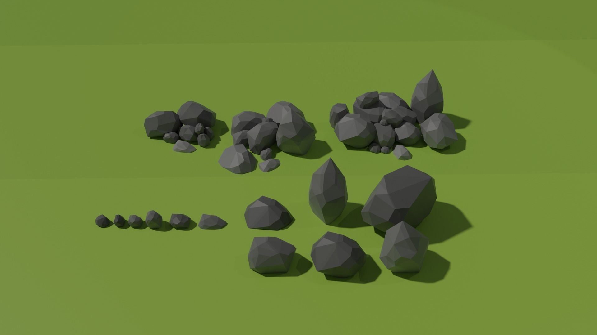 Lowpoly tropical island pack collection Free low-poly 3D model_4