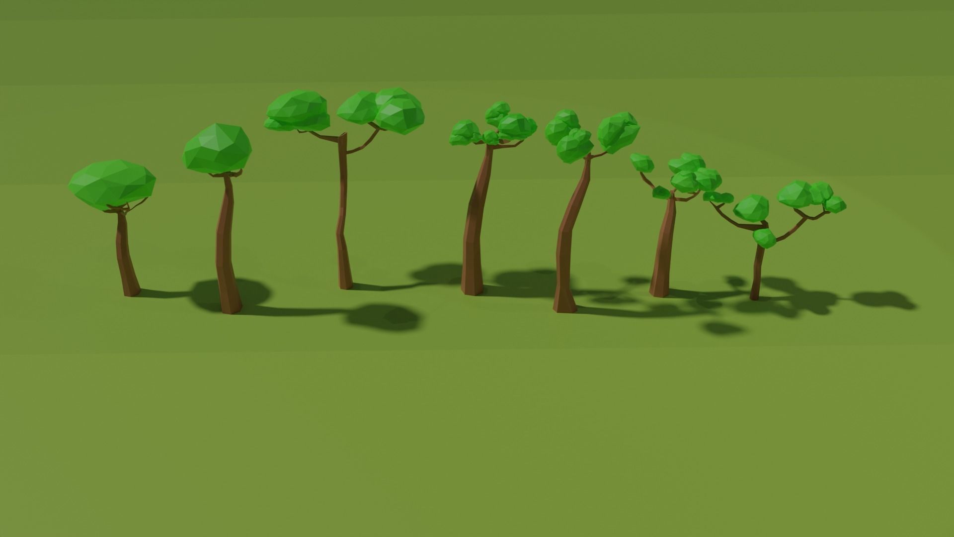 Lowpoly tropical island pack collection Free low-poly 3D model_1