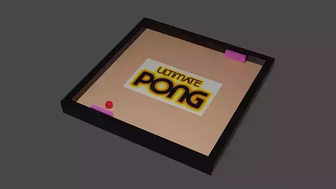 Pong game model 3D model