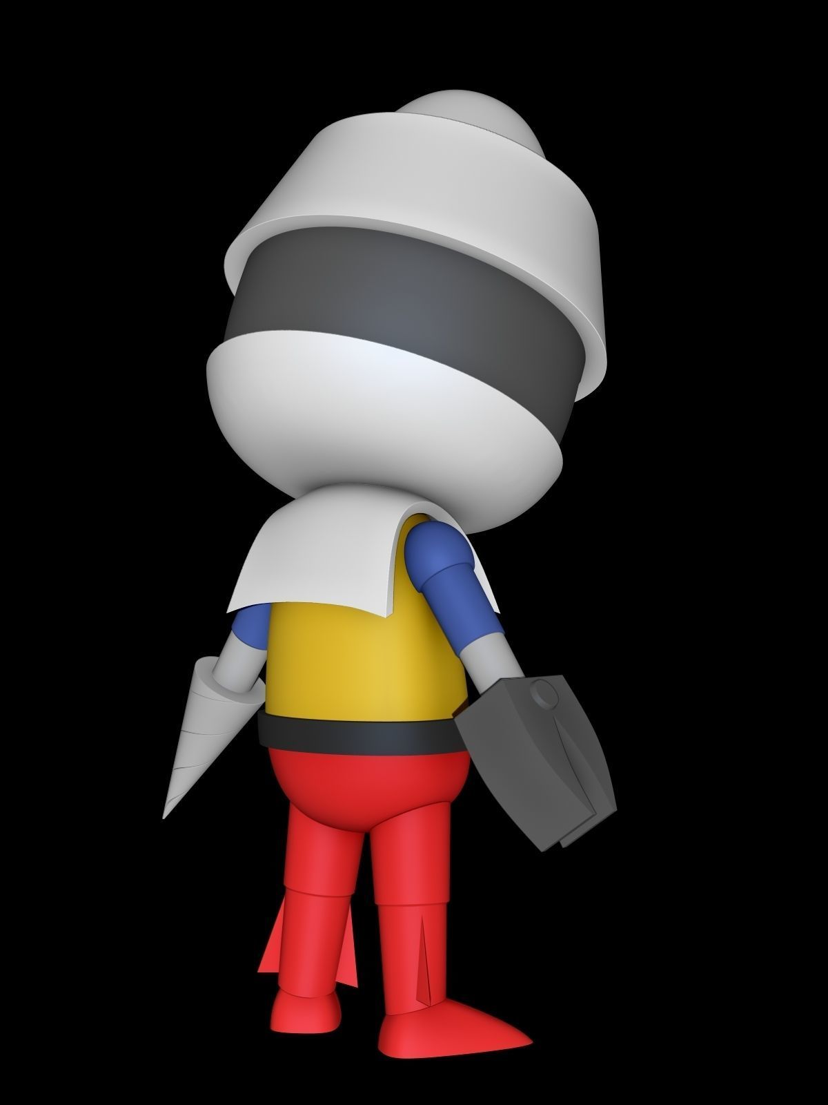 Sad Chibi Getter-2 3D print model_1
