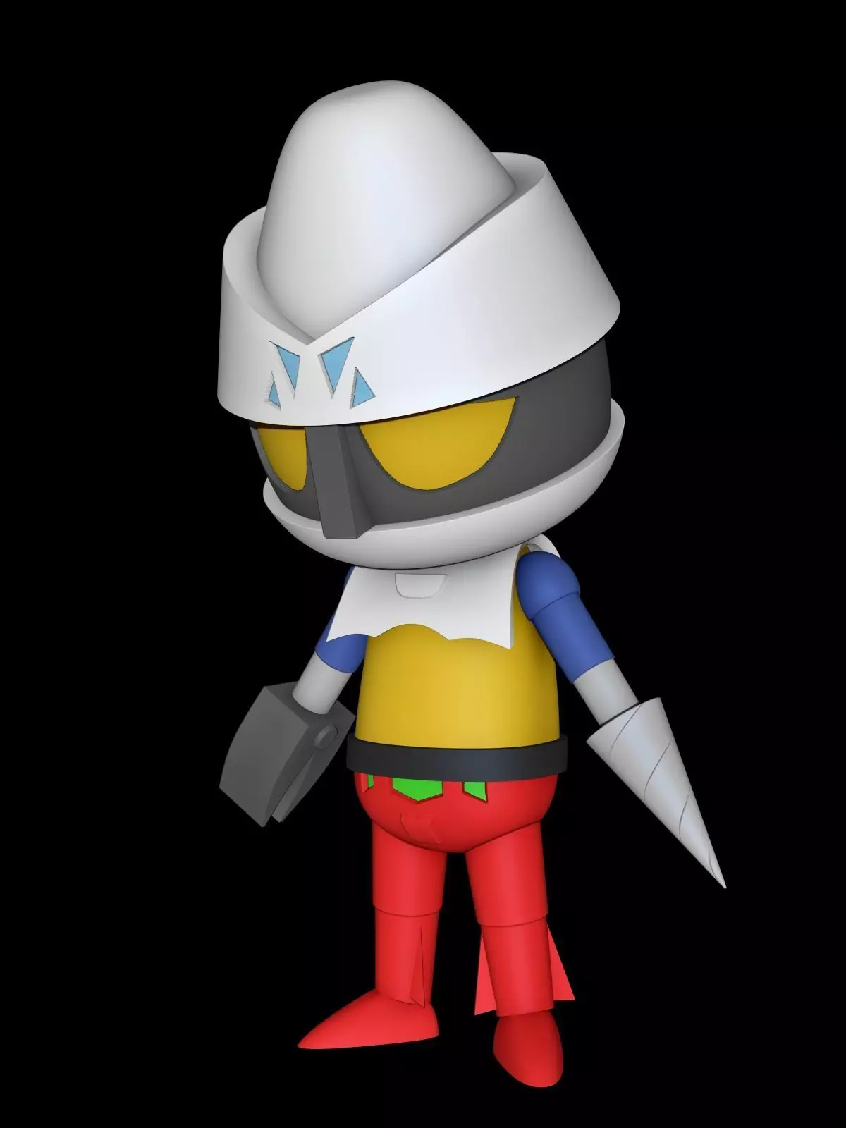 Sad Chibi Getter-2 3D print model_0