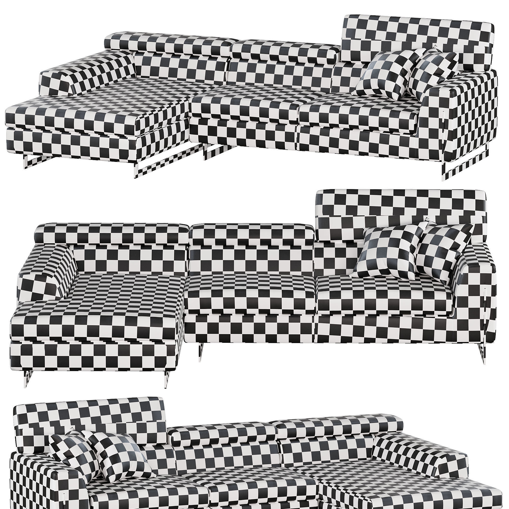  Bellevue Sofa By Gamma 3D model_3