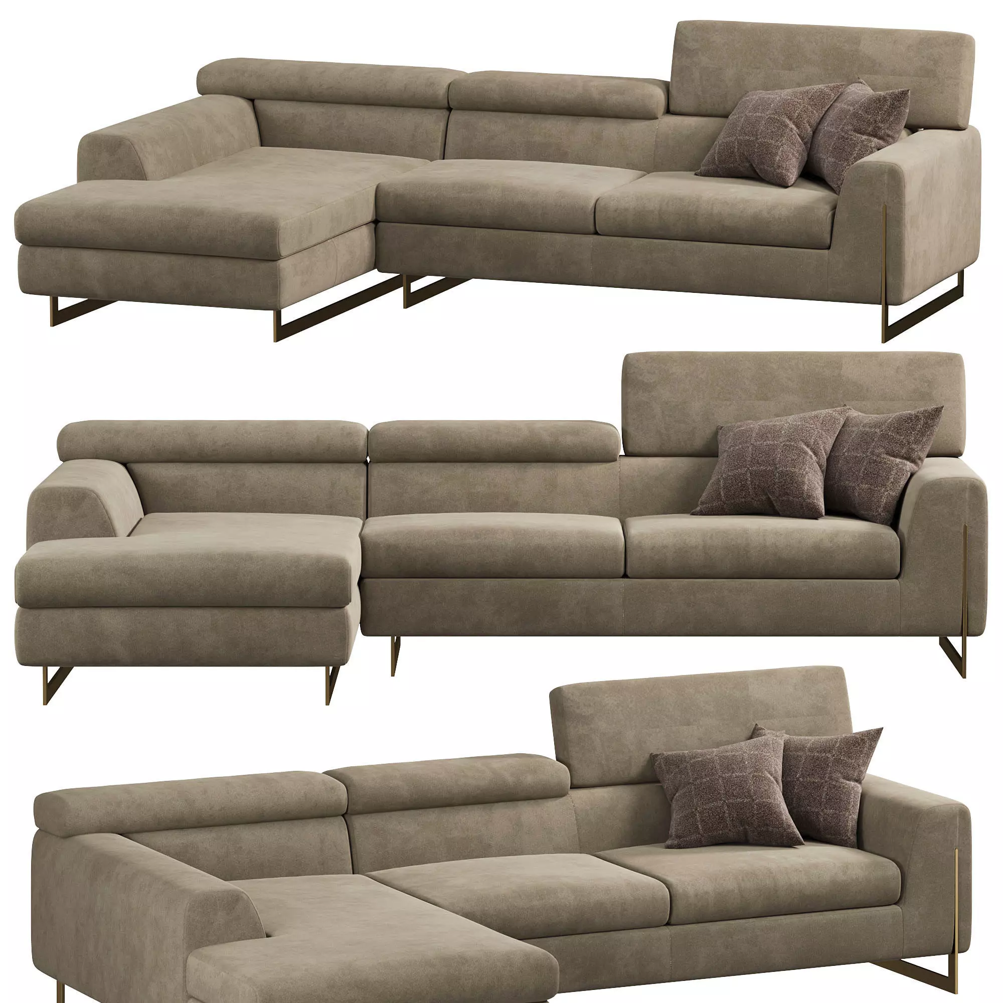  Bellevue Sofa By Gamma 3D model_0