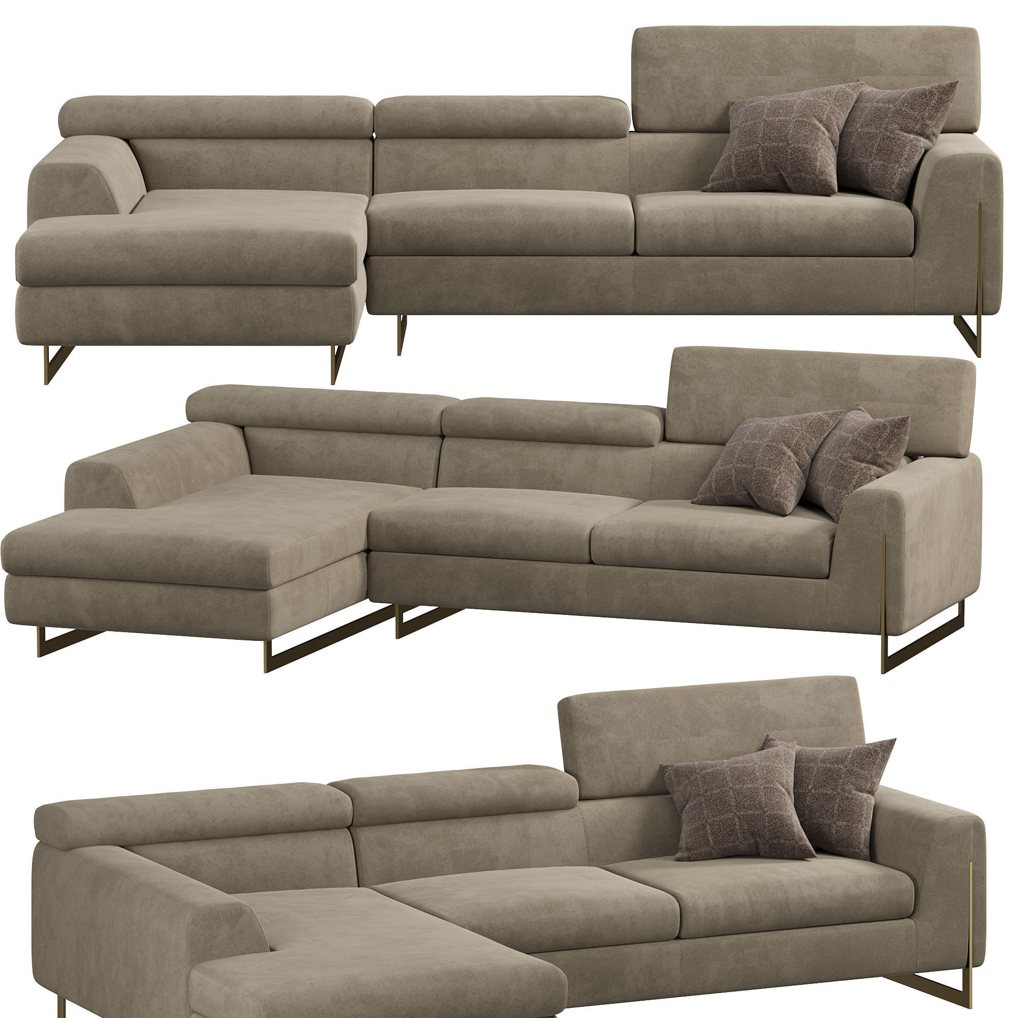  Bellevue Sofa By Gamma 3D model_2