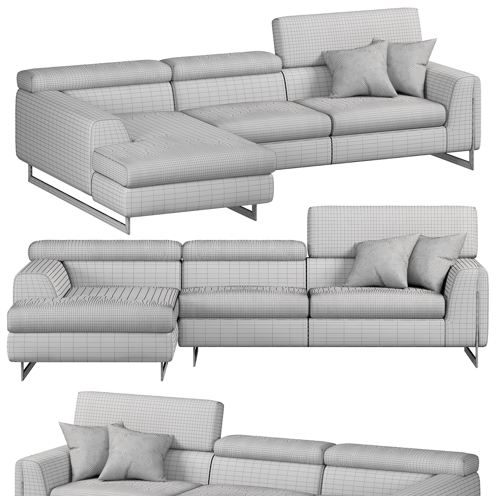  Bellevue Sofa By Gamma 3D model_4