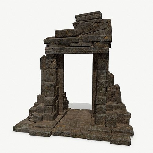 Ruin Gate Low-poly 3D model