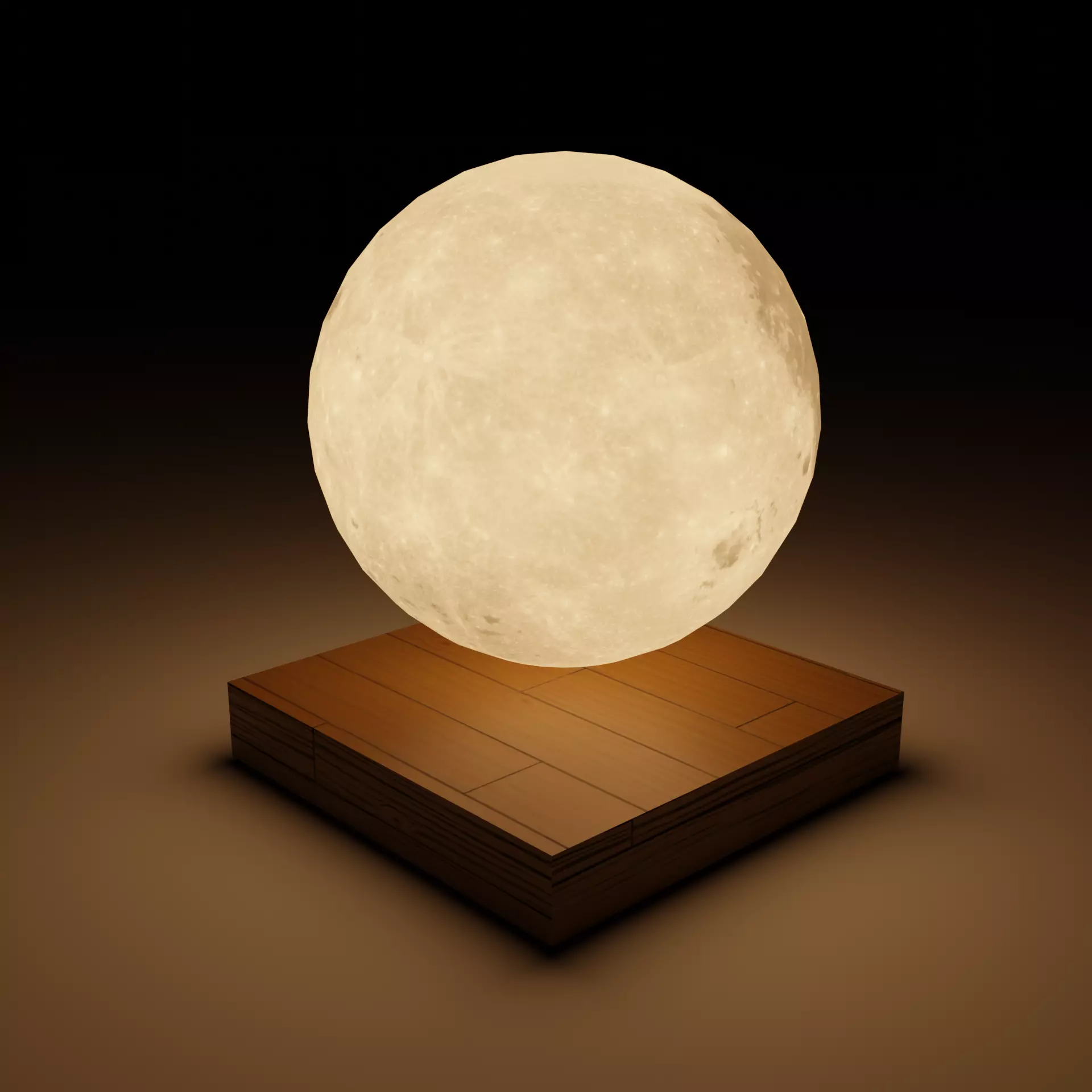 Nightstand moon lamp Free low-poly 3D model