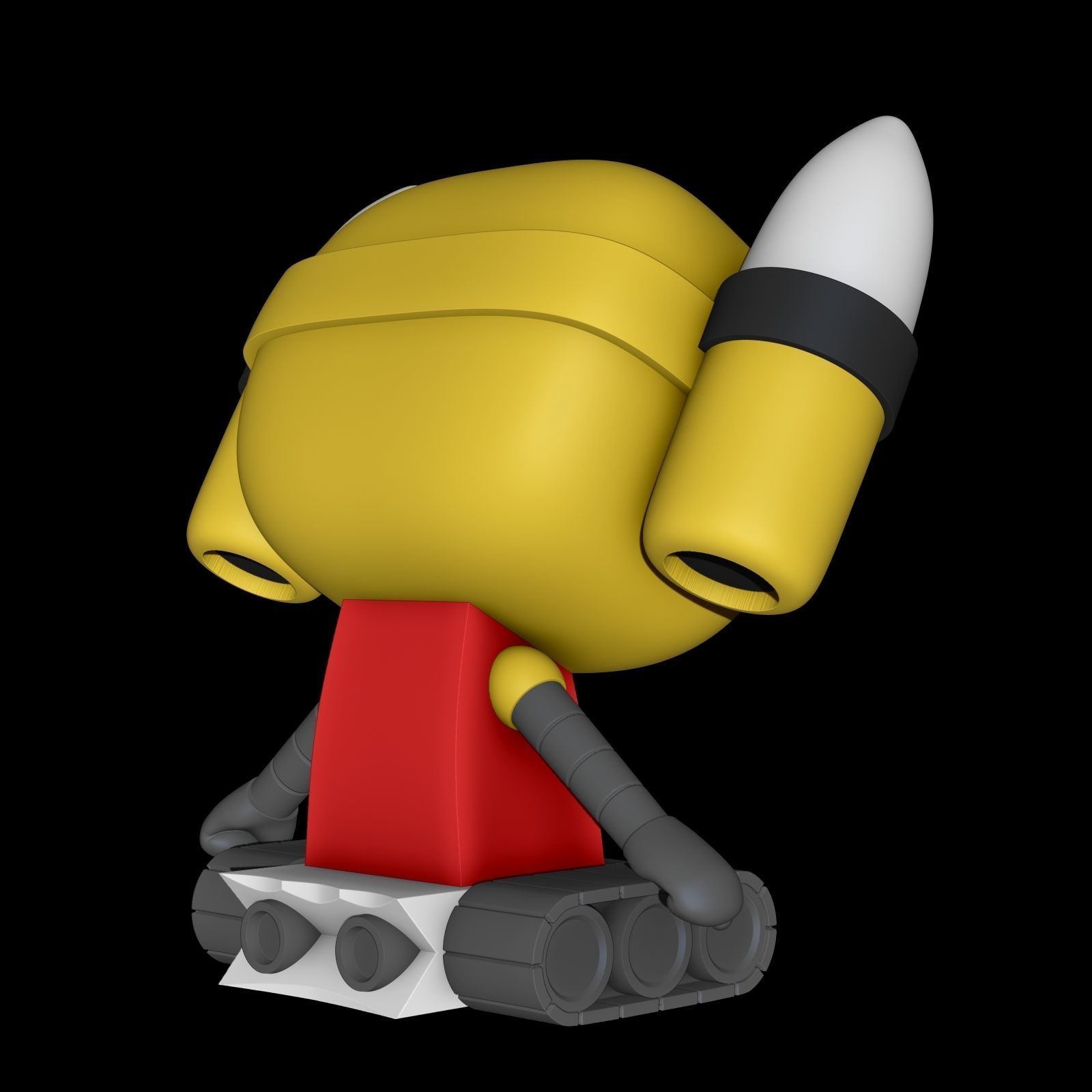 Sad Chibi Getter-3 3D print model_1