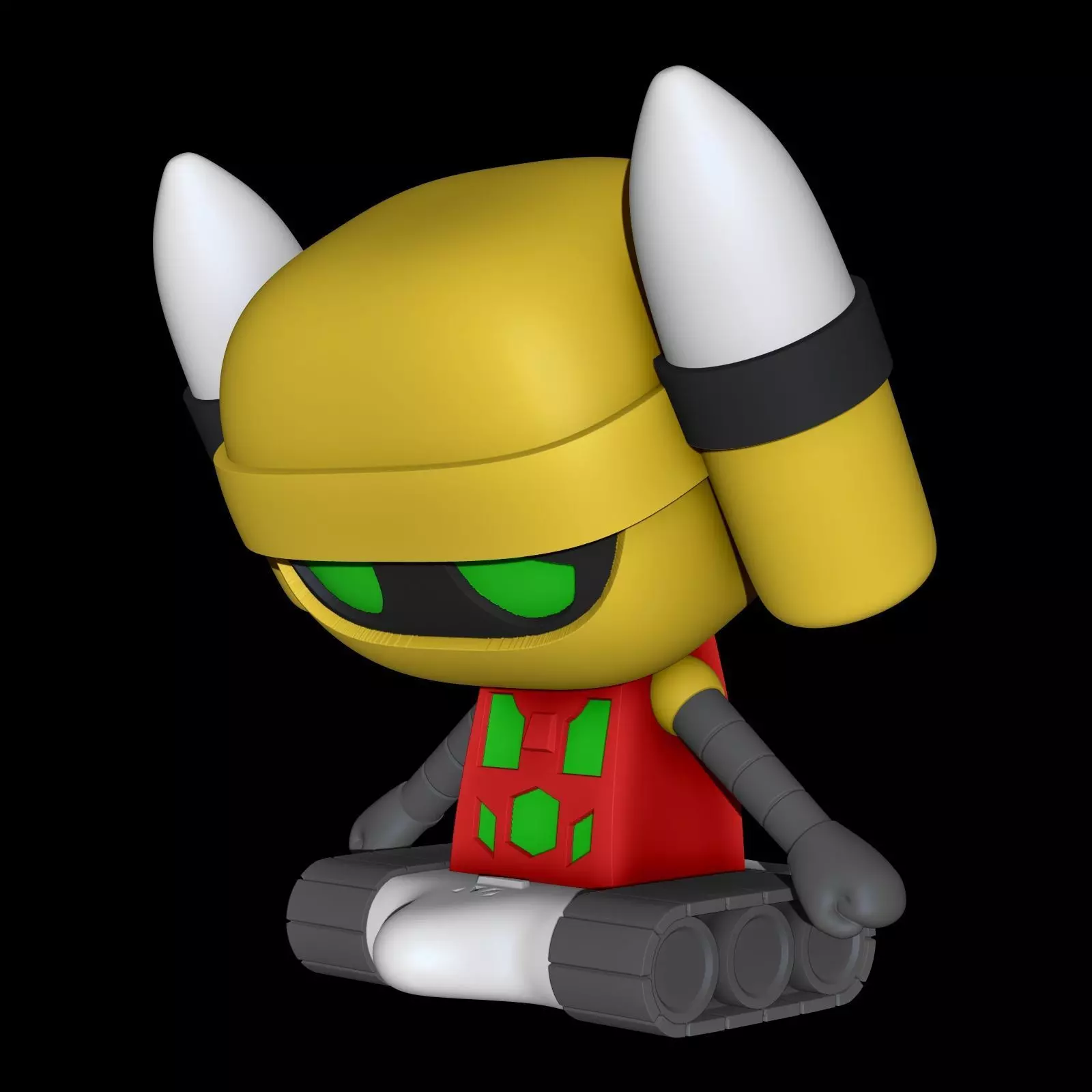 Sad Chibi Getter-3 3D print model_0