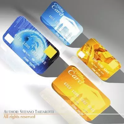 Credit cards 3D model_0