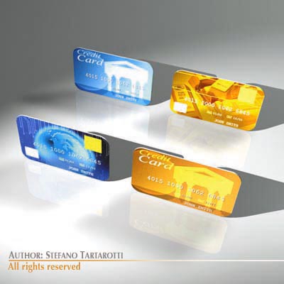 Credit cards 3D model_3