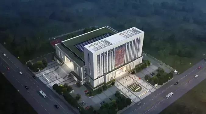 SU model of the modern office building of the People Court