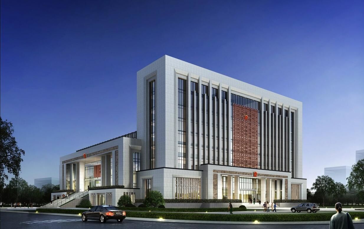 SU model of the modern office building of the People Court 3D model_3