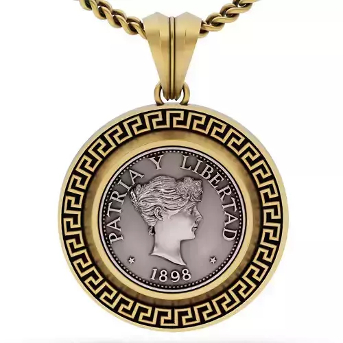 Anniversary of Souvenir Peso  Coin pendant 
